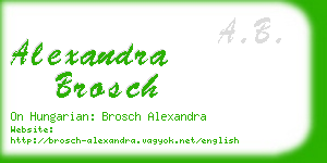 alexandra brosch business card